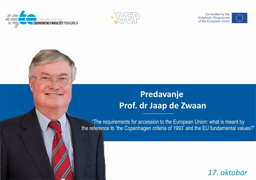 Predavanje profesora Jaap de Zwaan studentima Ekonomskog fakulteta