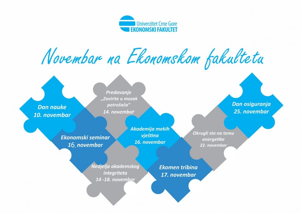 Plan vannastavnih aktivnosti tokom novembra na EF