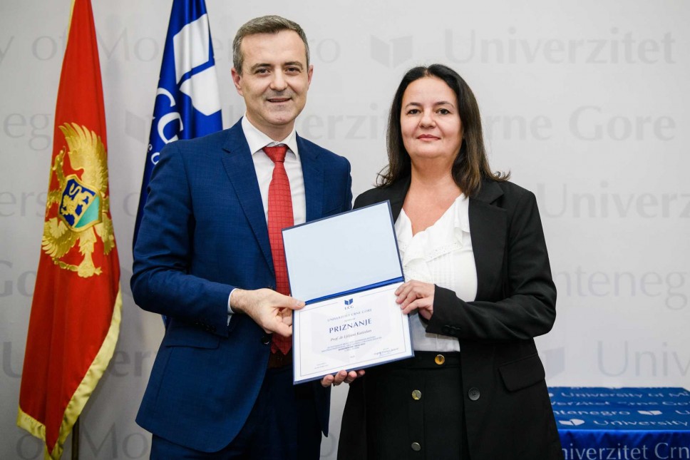 Na predlog Ekonomskog fakulteta profesorica Ljiljana Kašćelan dobitnica priznanja Univerziteta Crne Gore