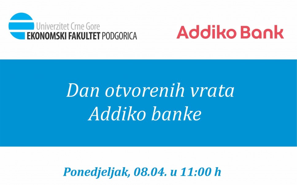 Dan otvorenih vrata Addiko banke – Upoznajte budućeg poslodavca!