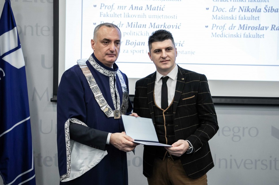 Prof. dr Boban Melović: Priznanje za postignute rezultate u 2019. godini podstrek za dalje napredovanje