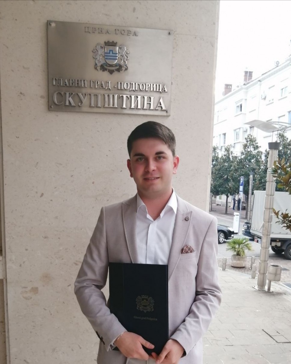 Milan Raičević - najbolji student Univerziteta Crne Gore iz oblasti društvenih nauka