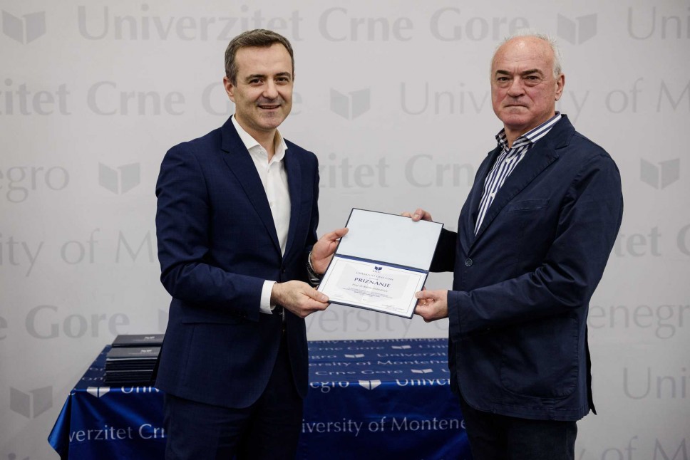 Profesor Arhitektonskog fakulteta Rifat Alihodžić dobitnik Priznanja Univerziteta Crne Gore