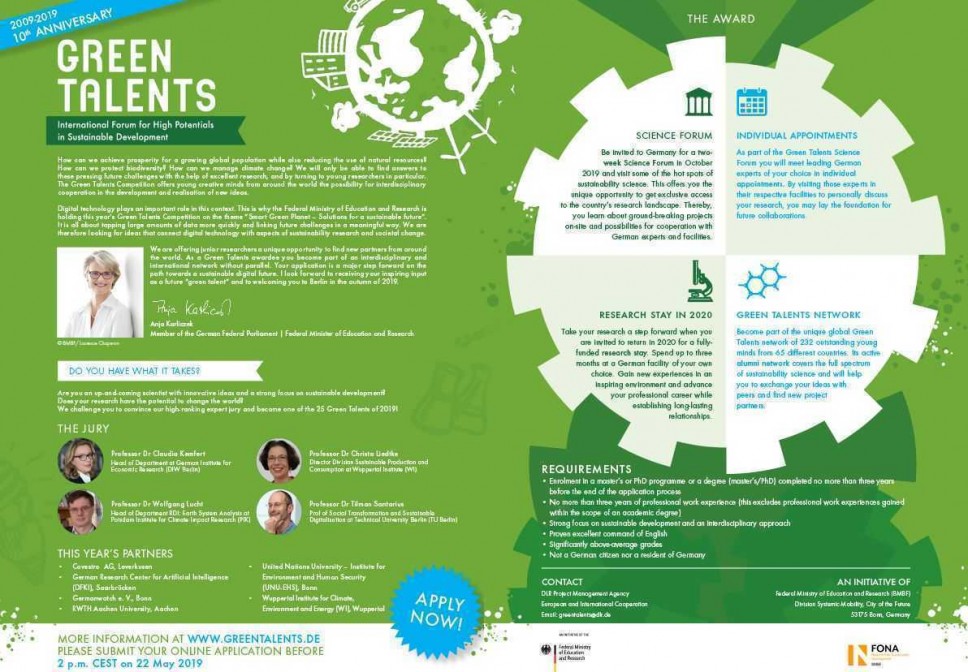 Green Talents Competition 2019.