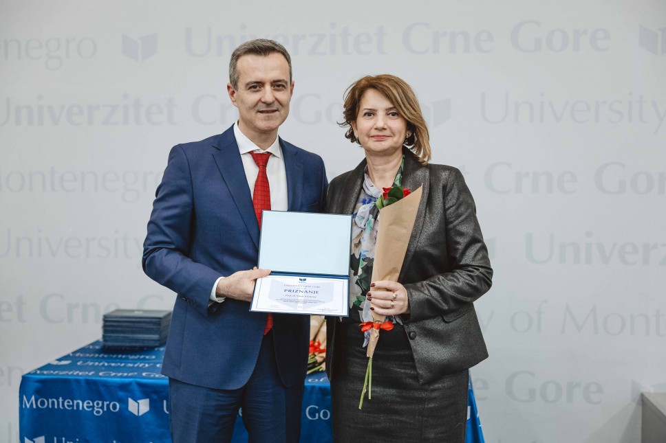 Profesorica Vanja Asanović dobitnica godišnje nagrade Univerziteta Crne Gore 