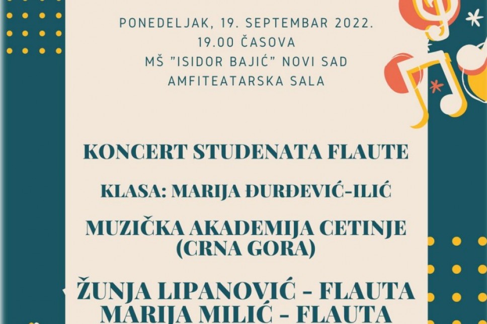 Koncert studentkinja Marije Milić i Žunje Lipanović održan u Novom Sadu