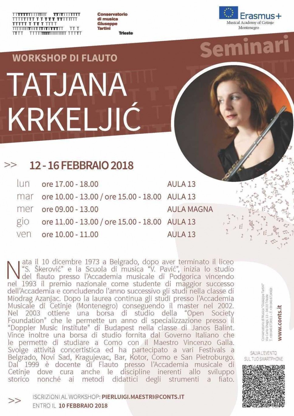 Majstorski kursevi Tatjane Krkeljić u Kalmaru (Švedska) i Trstu (Italija) 