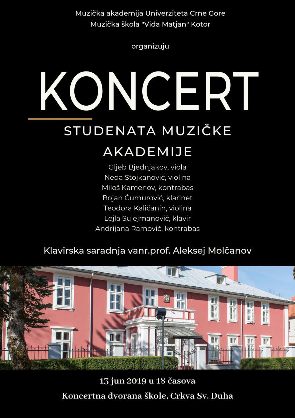 Koncert studenata Muzičke akademije u Kotoru