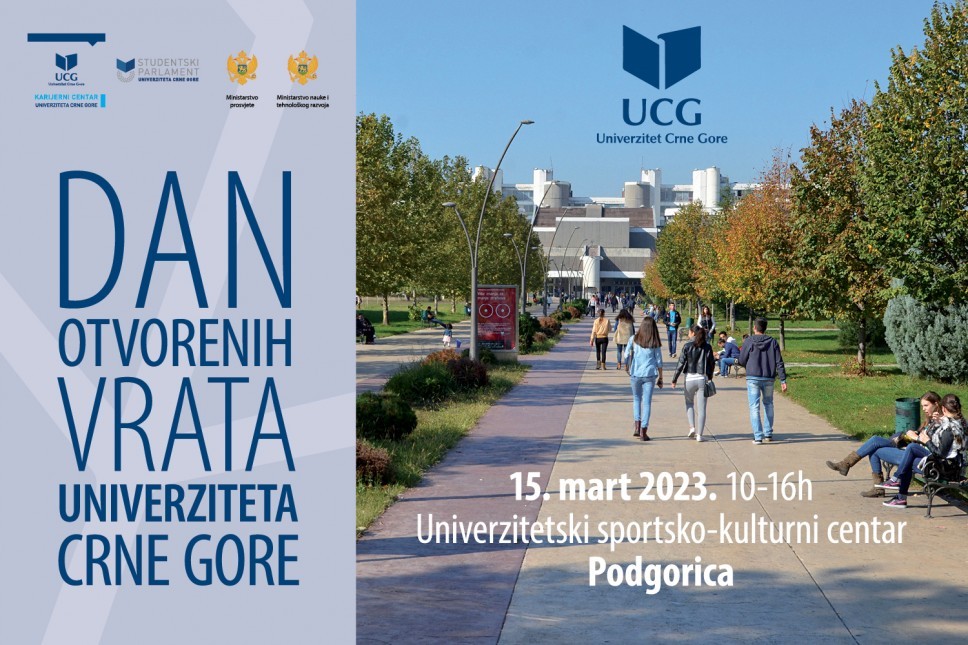Dan otvorenih vrata Univerziteta Crne Gore 15. marta 2023.