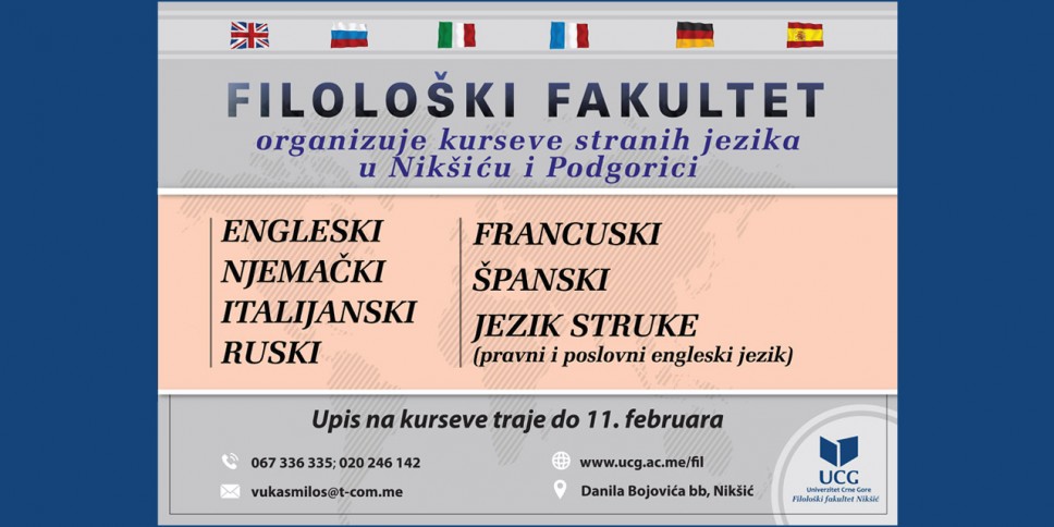 Kursevi stranih jezika u Podgorici i Nikšiću