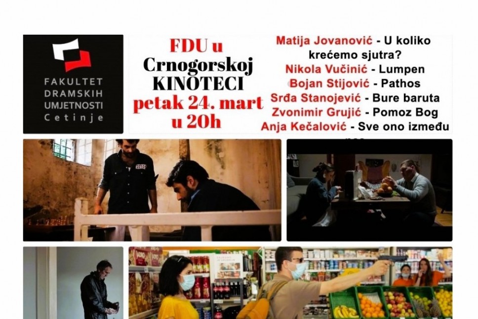 Druga nedjelja FDU filmova u Crnogorskoj kinoteci u petak 24. marta u 20h