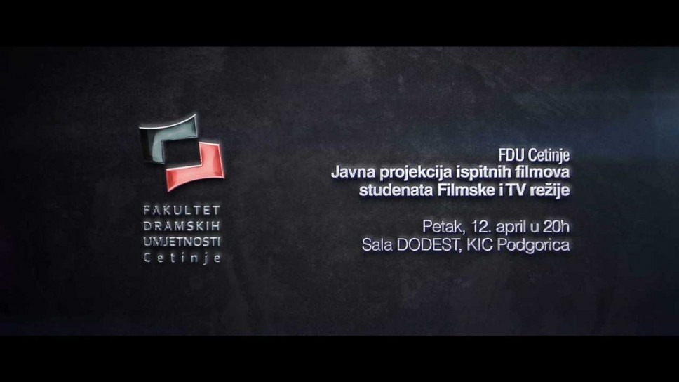 Javna projekcija ispitnih filmova studenata Filmske i TV režije