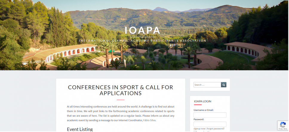  CSA konferencija događaj 2020. godine na sajtu Internacionalne asocijacije učesnika olimpijske akademije