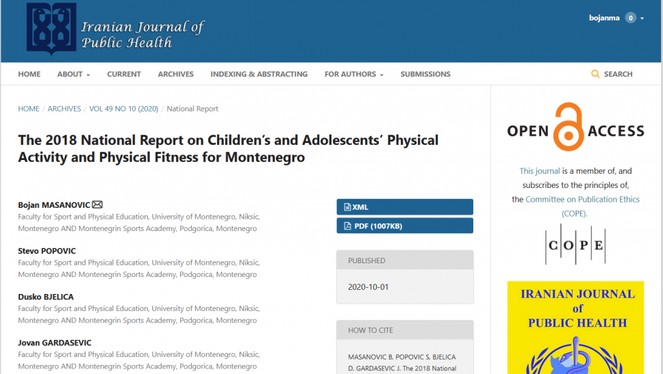 Prva nacionalna naučna studija: Bezbjedno okruženje neophodno za veću sportsku aktivnost djece