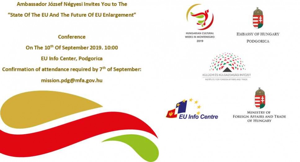 State of the EU and the Future of EU Enlargement Policy - Podgorica, 10 September 2019