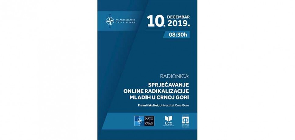 Pravni fakultet Univerziteta Crne Gore i Atlantski savez Crne Gore organizuju skup: Sprječavanje online radikalizacije mladih u Crnoj Gori