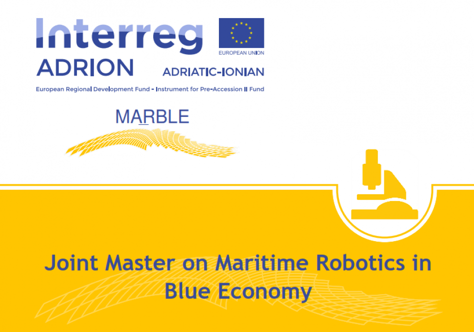 Promo video <span class="CyrLatIgnore">MARBLE </span> projekta: Zajednički master program pomorske robotike u plavoj ekonomiji