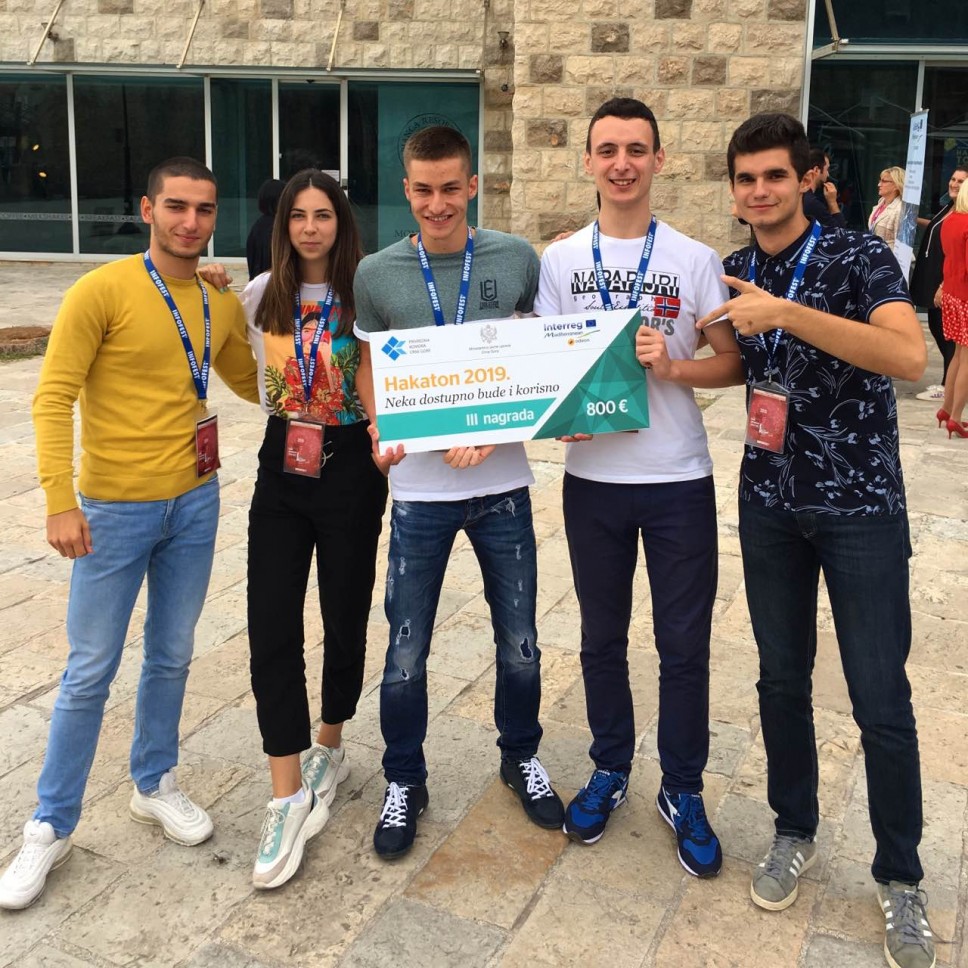 Studenti Univerziteta Crne Gore osvojili treće mjesto na Hakatonu 2019