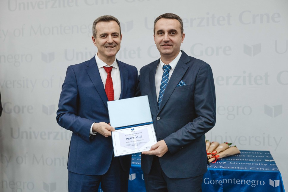 Profesor Veselin Mićanović dobitnik godišnje nagrade Univerziteta Crne Gore