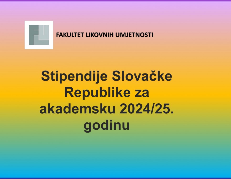 Stipendije Slovačke Republike za akademsku 2024/25. godinu