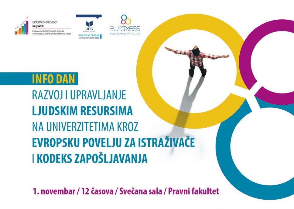 Info dan o Evropskoj povelji za istraživače i  Kodeksu zapošljavanja na univerzitetima 1. novembra