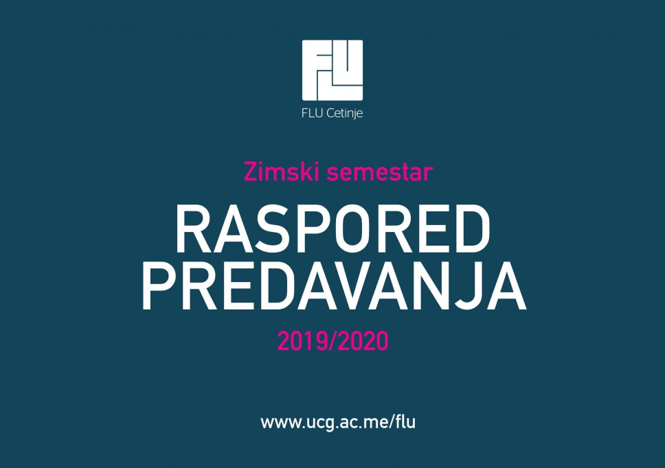 Raspored predavanja / Zimski semestar 2019/20