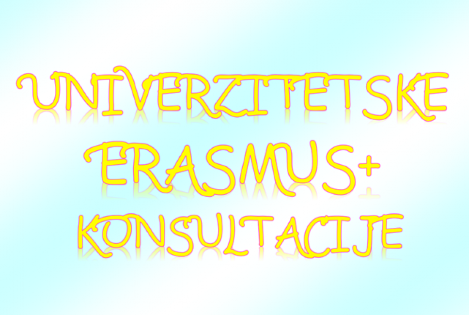 Univerzitetske Erasmus+ konsultacije - online