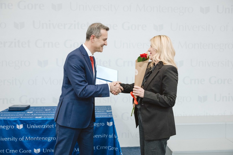 Docent Nina Serdar dobitnica godišnje nagrade Univerziteta Crne Gore