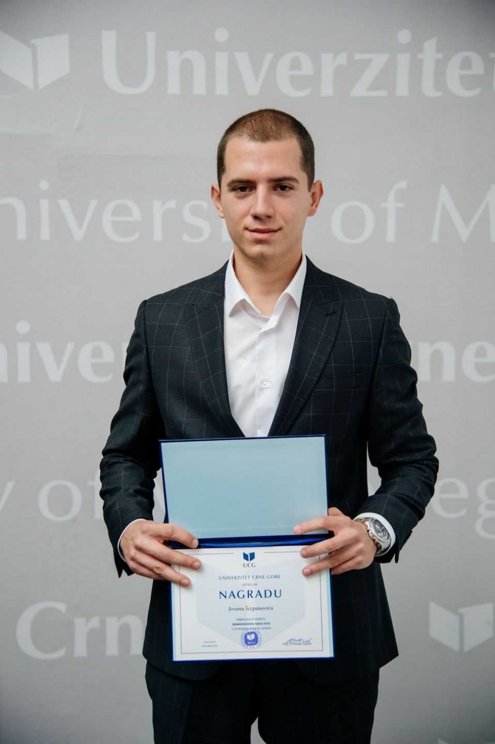 Jovan Šćepanović, najbolji student Građevinskog fakulteta