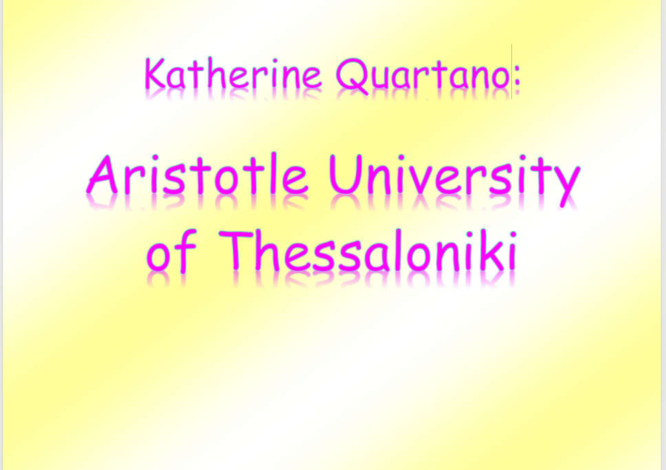 Međunarodna saradnja - Erasmus+ prezentacija Aristotel Univerziteta u Solunu