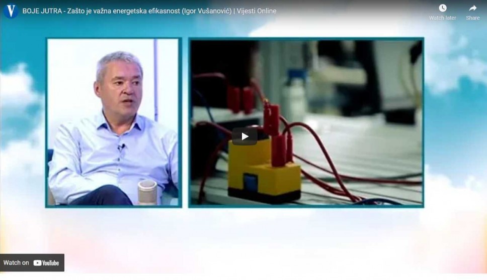 Zašto je važna energetska efikasnost, tema TV Vijesti "Boje jutra" sa dekanom Vušanovićem