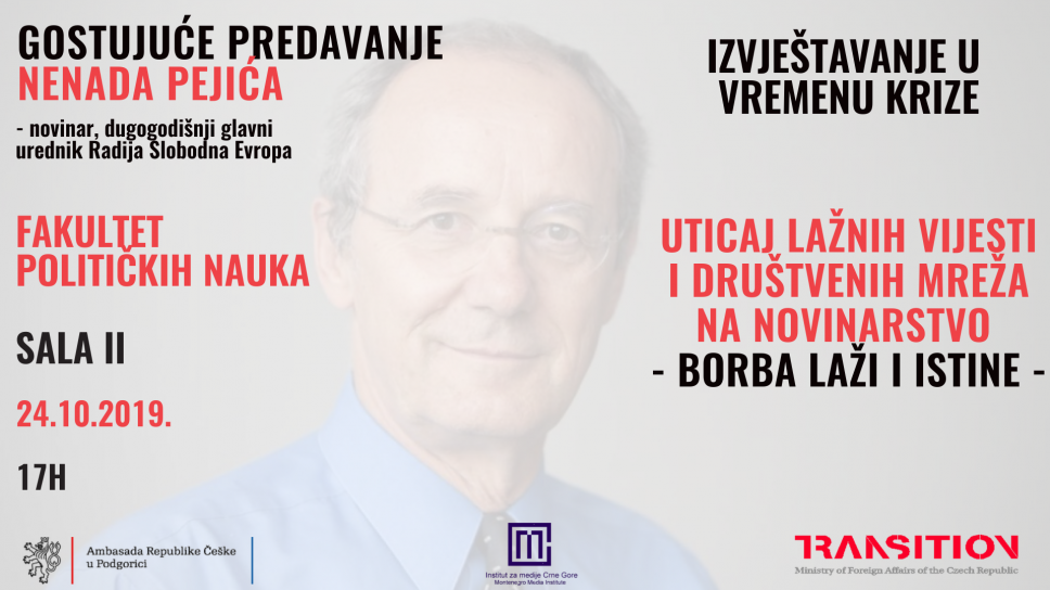 Gostujuće predavanje Nenada Pejića na FPN 24. oktobra