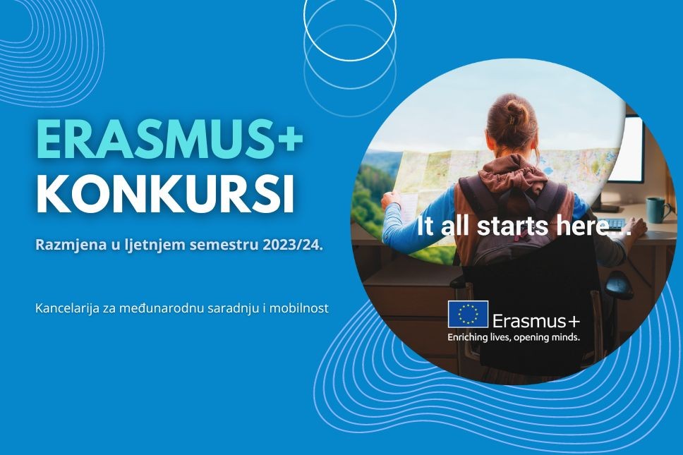 Aktuelni Erasmus+ konkursi za razmjenu studenata u akademskoj 2023/2024.