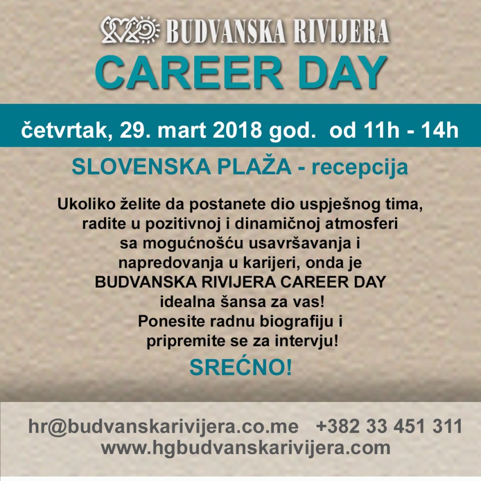 Budvanska Rivijera- career days