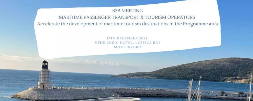 B2B sastanak za operatore pomorskog putničkog prevoza i turističke operatore 17. decembra