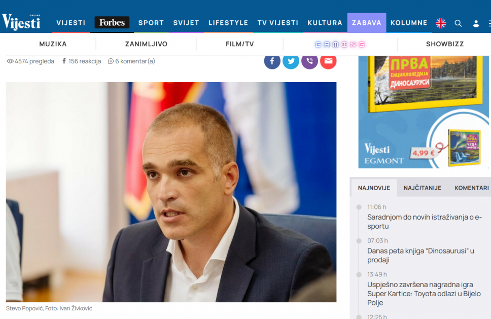 Intervju ko-direktora Balkanskog instituta za nauku i inovacije za Portal Vijesti